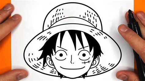 one piece dibujo facil|Como dibujar al LUFFY paso a paso .